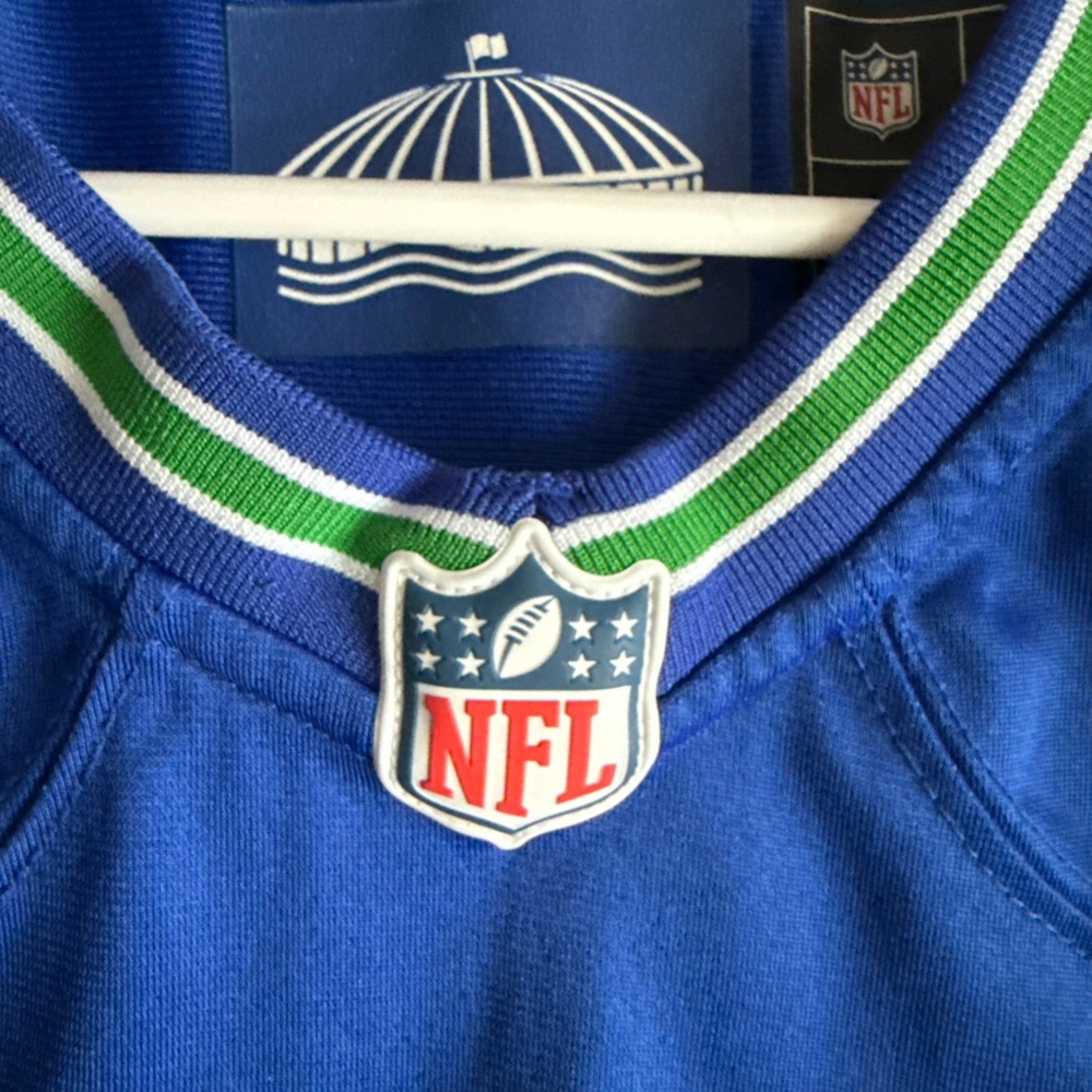 Nike Blue and Green NFL Jersey - Picture 5 of 7